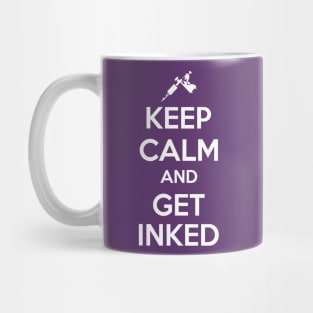 Keep calm and get inked (white) Mug